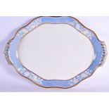 Spode moulded tray with lavender border 39x27cm