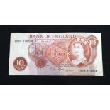 A rare Ten Shilling note .