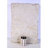 A large Islamic carved marble tablet 51 x 36 x 8 cm.