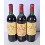 Wine, two bottles of Chateau Leoville Poyferre 1982 together with a 1987 Vintage bottle (3)