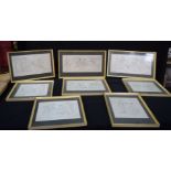 Franscisco Garzoli ,a collection of framed engravings after Alberto Thorvaldson , Christies labels a