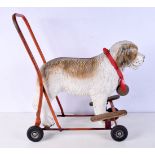 A Tri-ang ride-on rubber toy St. Bernard. 61 x 50cm.