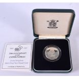 A ROYAL MINT SILVER TWO POUND COIN. 16 grams. 2.75 cm wide.