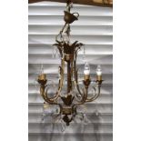 A Valsan 5 branch chandelier 80cm