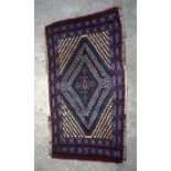 A small Oriental Prayer rug 88 x 48 cm