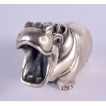 A CONTINENTAL SILVER PIG. 72 grams. 7.25 cm x 5 cm.