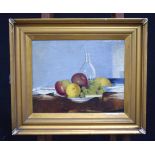 Joseph Pighills 1902- 1984) Framed oil on canvas, still life of fruit 39 x 49 cm