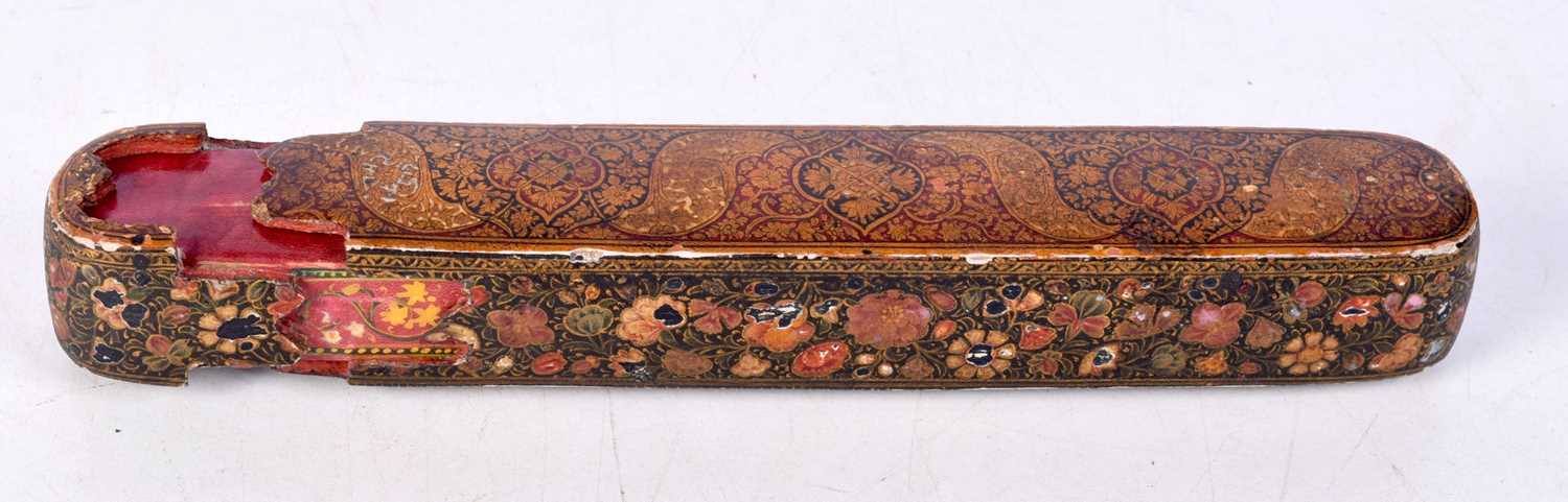 A Persian paper mache sliding pen box 23 cm - Bild 4 aus 4