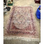 An Indian silk rug 192 x 123 cm