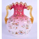 AN ANTIQUE PEACH BLOOM VASE. 15 cm x 12 cm.