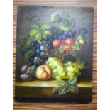 A 19th Century oil on panel ,still life of fruit 26 x 20 cm