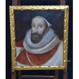 A framed 17th Century oil on canvas, portrait of a male 48 x 41 cm.