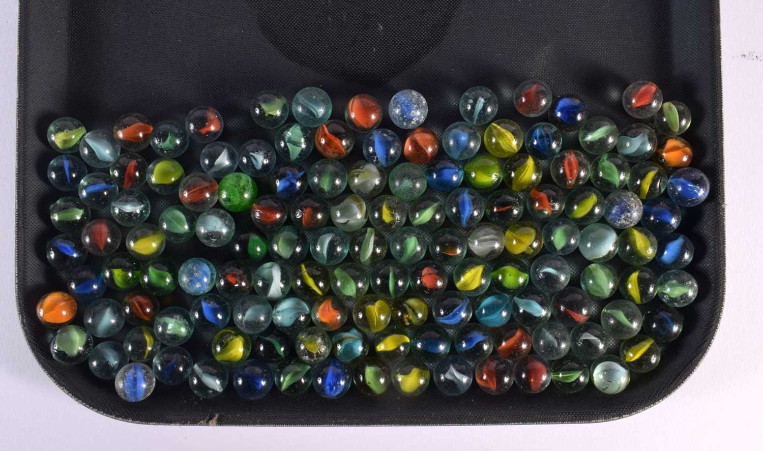ASSORTED VINTAGE GLASS MARBLES. (qty)