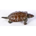 A JAPANESE BRONZE TURTLE. 5.7cm x 2.8cm x 1.7cm, weight 60g