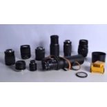 A collection of camera lenses (9)