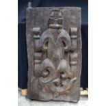 An Indonesian Batak Tribal Granary door 89 x 48 cm