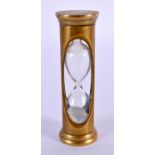 A VINTAGE BRASS SAND TIMER. 122 grams. 9.5 cm x 3 cm.