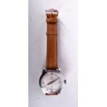 A VINTAGE LEMANIA AUTOMATIC WRISTWATCH. Dial 3.8cm incl crown, not working