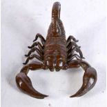 A BRONZE MODEL OF A SCORPION. 5.3cm x 4.4cm x 3.2cm