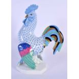 A HUNGARIAN HEREND PORCELAIN FIGURE OF A COCKEREL. 24 cm x 15 cm.