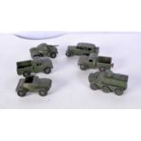 A collection of Dinky metal model Military vehicles 8 x 4.5 cm (6).
