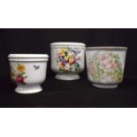 A collection of Limoges porcelain planters largest 22 cm (3).