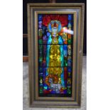 Framed limited edition mixed media and stained glass picture of "Our lady Queen of Ireland" by