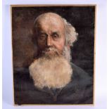 European School (19th Century) Oil on canvas, Portrait of a bearded male. 50 cm x 40 cm.