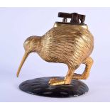 AN ART DECO GILT METAL NOVELTY LIGHTER in the form of a kiwi bird. 10 cm x 8 cm.