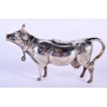 A BERTHOLD MULLER SILVER COW CREAMER JUG with Chester import marks 1932. 195 grams. 14.75 cm x 8.5