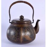 AN EARLY 20TH CENTURY CHINESE PAKTONG TEAPOT AND COVER Late Qing/Republic. 17 cm x 11 cm.