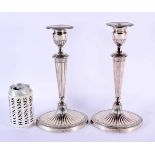 A LOVELY PAIR OF LATE VICTORIAN SILVER CANDLESTICKS by Elkington & Co. Birmingham 1890 (sconces