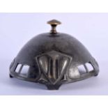 A RARE WMF ART NOUVEAU PEWTER DESK BELL decorated with classical motifs. 10 cm x 8 cm.