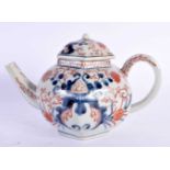 AN EARLY 18TH CENTURY JAPANESE EDO PERIOD IMARI TEAPOT painted with flowers. 14.5 cm wide.