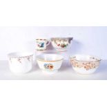 A LARGE EARLY 19TH CENTURY ENGLISH PORCELAIN BOWL etc. (qty)