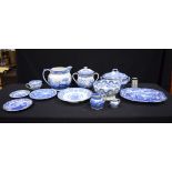 A collection of Spode ceramic items , jugs , platters, bowls etc largest 24 cm (12).