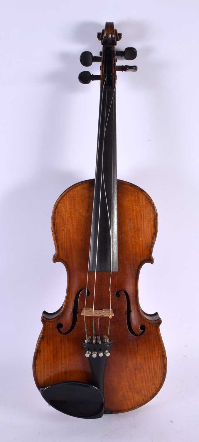 A CASED TWO PIECE BACK VIOLIN. 59 cm long, length of back 35.5 cm. - Image 2 of 8