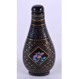 A CHINESE QING DYNASTY MOTHER OF PEARL LACQUER SNUFF BOTTLE decorated with mother of pearl
