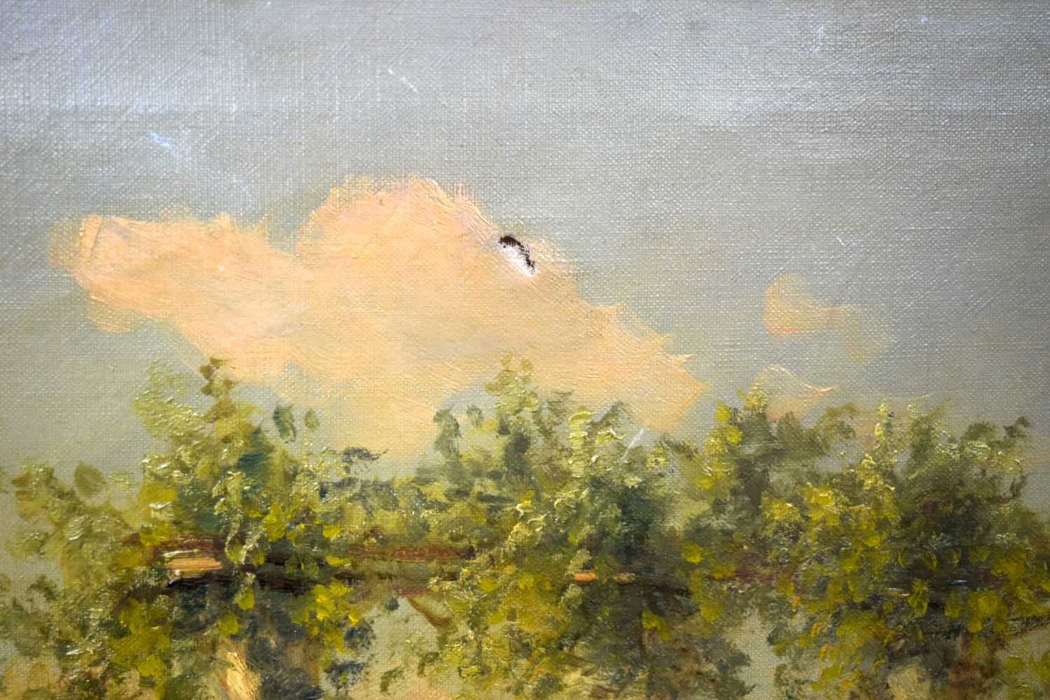 A 19th Century oil on canvas of a Mediterranean scene signed 'F. Lund'. 60 x 80cm. - Image 3 of 10