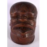 A GOOD EARLY 20TH CENTURY AFRICAN TRIBAL MAKONDE LIPIKO WOOD MASK used by an elder to celebrate