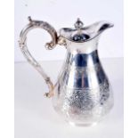 A VICTORIAN SILVER CLARET JUG. Birmingham 1891. 743 grams. 24 cm x 20 cm.