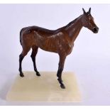 A LATE 19TH CENTURY AUSTRIAN COLD PAINTED BRONZE FIGURE OF A HORSE Attributed to Franz Xavier