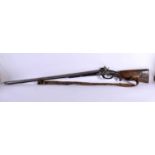 AN ANTIQUE FISCHER SHOTGUN, together with 2 others. Largest 123 cm long.(3)