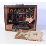 A cased Wanzer Sewing machine 31 x 38 x 19 cm