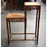 A LARGE 19TH CENTURY CHINESE HARDWOOD DOUBLE STEPPED ALTAR TABLE Qing. 90 cm x 72 cm.