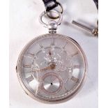 AN ANTIQUE SILVER POCKET WATCH. 118 grams. London 1863. 5 cm wide.