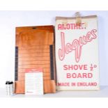 A vintage John Jaques boxed Shove Ha'penny game 58 x 34cm