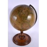 AN ANTIQUE MALBYS TERRESTRIAL GLOBE Edward Stanford. 36 cm x 22 cm.