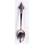 A LARGE ANTIQUE SILVER SPOON. 114 grams. 25.5 cm long.