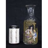 A 19th Century hand painted French cider bottle 25 cm.